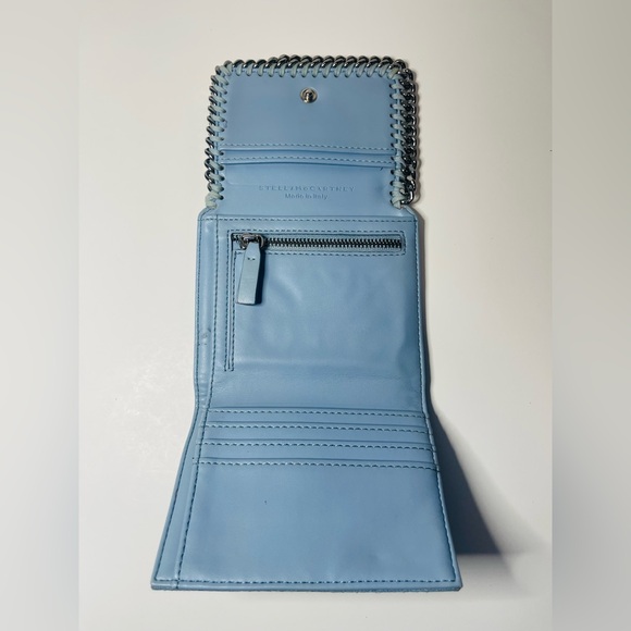 Stella McCartney Falabella Small Flap Wallet powder blue silver hardware - Picture 9 of 15